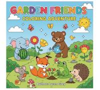 Garden Friends Coloring Adventure: A Cute and Easy Coloring Book for Kids Ages 3-7