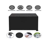 Garden Furniture Cover, 420D Oxford Fabric Garden Table Cover All Weather Protection, 170x94x70cm, Black