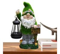 Garden Gnomes Outdoor, Gnomes Decorations for Yard - Gnomos de Jardín Solar Lindo con Linterna,Esculturas al aire libre y Estatuas para el hogar, dentro, El, el, , pelou