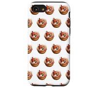 Garden Grandpa Gnome Cuddling in Dog Basket With Cute Pug Carcasa para iPhone SE (2020) / 7 / 8