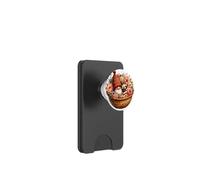 Garden Grandpa Gnome Cuddling in Dog Basket With Cute Pug PopSockets PopWallet para MagSafe