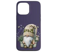 Garden Grandpa Gnome With Lilac Plants In Pots For Summer Carcasa para iPhone 13 Pro Max