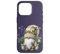 Garden Grandpa Gnome With Lilac Plants In Pots For Summer Carcasa para iPhone 16 Pro