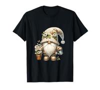 Garden Grandpa Gnome With Watering Can And Daisy Flowers Camiseta