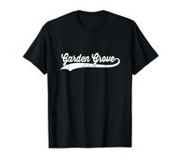 Garden Grove California Vintage Cursiva US City Name Retro Camiseta
