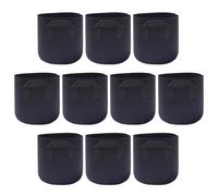 Garden Grow Bags, 10-Pack Planting Bags with Handles, 11.81x11.81x9.84 inch Reusable Container Pouches, Sturdy Design for Vegetable, Potato, Fruit, Tomato Growing, Gardening