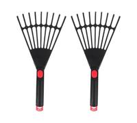 Garden Hand Rake 9 Tine Comfort - Grip Handheld Gardening Tool Small Leaf | Small Leaf Rakes for Lawn Pathway Backyard Farm Patio Grass | Leaf Flower Plant Shrub Garden Hand Rake 9 Tine Comfort Grip