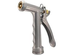Garden High Pressure Water Hose - Hose Spray | Leakproof Lawn Metal Hose Nozzle | Threaded Front Zinc Alloy Nozzle With Adjustable Spray Patterns, Solid Metal Garden Sprayer For Lawn Garden Patio
