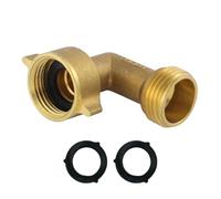 Garden Hose Connector - Brass 90 Degree Elbow Adapter Fitting, Leak Proof Water Hose Joiner, Size For Outdoor Use, Solid Brass Material Build, Irrigation Control System, Water Repair Purpose