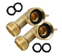 Garden Hose Connector - Brass 90 Degree Elbow Adapter Fitting, Leak Proof Water Hose Joiner, Size For Outdoor Use, Solid Brass Material Build, Irrigation Control System, Water Repair Purpose