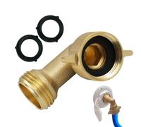 Garden Hose Connector, Brass Elbow Adapter, Leak Proof 90 Degree Joint, for Outdoor Irrigation Garden Repair Sink Kitchen Shower Plumbing Hose Connection Water Support Use