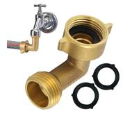 Garden Hose Connector | Brass Leak-Proof 90-Degree Elbow Nozzle | Garden Hose Connectors | For Repair Sewer Sink Outdoor Irrigation Kitchen Shower Power Support