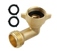 Garden Hose Connector, Brass Leak Proof 90 Degree Elbow Nozzle, Garden Hose Connectors For Repair Sewer Sink Outdoor Irrigation Kitchen Shower Power Support Water Connection Fitting Use