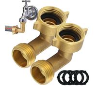 Garden Hose Connector, Brass Leak Proof 90 Degree Elbow Nozzle, Garden Hose Connectors For Repair Sewer Sink Outdoor Irrigation Kitchen Shower Power Support Water Connection Fitting Use