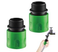 Garden Hose Connector, Female Quick Fitting, 2 Piece Set with Flexible Build, Water Hose Disconnect Accessory, 0.98 IN Outdoor Utility, Compact Fixture for Irrigation Lawn Yard Garden