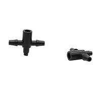 Garden Hose Fittings 3-Way Hose Splitter 3/5mm Hose Agriculture Home Garden Flower Plant Drip Irrigation System Fittings 500 Pcs (Color : Black, Diameter : 1I8 Inch)
