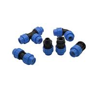 Garden Hose Fittings DN25 Pipe PE Straight/T Connector Inner Diameter 25mm to 3/4" Male/Female Garden Irrigation Pipe Connection (Color : Silver)