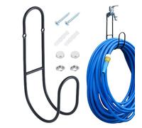 Garden Hose Holder - Heavy Duty Metal Wall-Mounted Outdoor Storage | Durable Water Hose Hanger for Garage Backyard Yard Fence House Pool, Organizing Extension Cords Pipes, Space Saving Garden Accessor