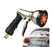 Garden Hose Nozzle - High-Pressure Handheld Sprayer, Multi-Function 9-Pattern Watering Nozzle, Electroplated Golden Handheld Garden Sprayer for Patio, Lawn, Plants, Outdoor, Home, Car Washing