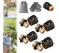 Garden Hose Quick Connector, 3/4 Inch Garden Hose Fitting Quick Connector Male and Female Set, Quicks Connect Gardens Hoses Fittings, Leak-Proof for Gardens Hoses & Pressure Washer (4pcs)