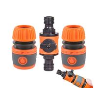 Garden Hose Shut Off Valve, 3PCS Heavy Duty On/Off Valves, ABS Quick Connect Fittings, Adjustable Hose Accessories for Garden Hoses or Irrigation Supply Pipes, 3.94x1.38 Inches