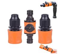 Garden Hose Shut Off Valve, 3PCS Heavy Duty On/Off Valves, ABS Quick Connect Fittings, Adjustable Hose Accessories for Garden Hoses or Irrigation Supply Pipes, 3.94x1.38 Inches
