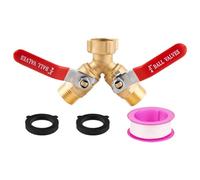 Garden Hose Splitter 2 Way - Leak Resistant Design, Easy Installation, Compact Full Flow Adapter, | Lawn Watering, Patio Irrigation, RV Hookup, Outdoor Garden, Sprinkler Setup, Management