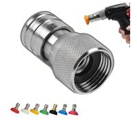 Garden Hose Spray Nozzle - 7 Mode Adjustable Water Sprayer for Car Washing Lawn Yard Patio | Stainless Steel Head with Grip Handle, Control for Window House Driveway Outdoor Cleaning