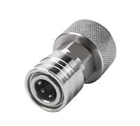 Garden Hose To Mini Power Washer Adapter-3/4 Ght To 1/4, Stainless Steel Leak-Proof Connector for Cars Garden Furniture Windows Driveways (Connector only)