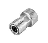 Garden Hose to Mini Power Washer Adapter-3/4 GHT to 1/4", Stainless Steel Pressure Washer Attachment for Water Hose (Connector only)