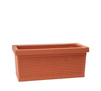 Garden Italia Floreros Macetero Acanalado GCM Lado 83 cm - Altura 34 cm - Made in Italy - Caja de Resina de Terracota - Resistente a Las heladas - A Prueba de Golpes - Ligero