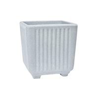 Garden Italia Maceta de jardín Quadro centorighe GQC Side 38 cm - Altura 38 cm - Made in Italy - 100% reciclable - Maceta de Polietileno Color Piedra