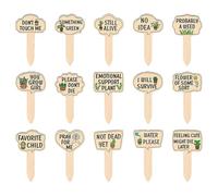 Garden Labels | Garden Labels Outdoor Waterproof,15X Waterproof Wooden Stakes With Funny Saying For Labeling Outdoor Indoor Gardening Supplies Weatherproof Greenhouse Pots Signs