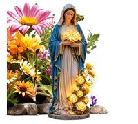 Garden Lamps Statue - Resin Waterproof Decorative Lights Lantern, Flower Goddess Figure Statue Roses With LED Illumination, Outdoor Decor Lanterns | For Lawn Patio Porch Outside Yard Pathway Balcony