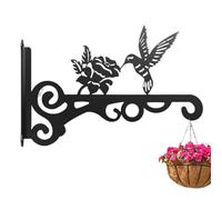 Garden Lantern Hanger, Metal Hanging Bracket, 10.04 Inches Stability with Curved Feature, Wall Mounted Hook, Antique Garnish with Nature Design, Home Accessory for Backyard and Balcony