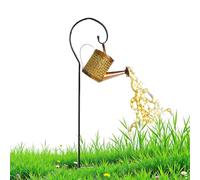 Garden Lantern Walkway Lighting -Watering Can Solar Lights , Decorative Outdoor Lamps , Automatic Solar Powered Garden Light Set, Vintage Watering Can Design Warm Glow Illumination Weather Resistant C