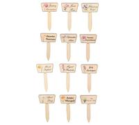 Garden Markers Plantas, Wooden Plant Labels, 4,33 x 2,64 in Reusable Name Stakes, Authentic Weatherproof, Easy to Write Design for Vegetables, Frutas, Flowers, Trees Succulents