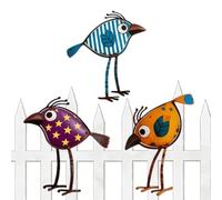 Garden Metal Bird Decoration, Fence Wall Art with Outdoor Design, Balcony