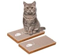 Garden Mile 2 tablas rascadoras para gatos de 37,5 cm x 12 cm, de doble cara, para gatos, rascador para gatos, accesorios para gatos de interior, rascadores de conejos