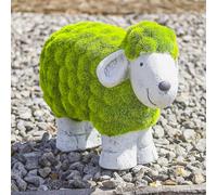 Garden Mile Adornos de jardín de ovejas de resina duradera para exteriores, estatuas de oveja verde, estatuas de animales para decoración de interiores, regalos para madres y abuelas