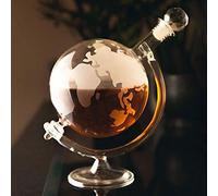Garden Mile Decantador de whisky con mapa del mundo de 700 ml de capacidad, regalos de whisky para hombres, decantador de globo para vino, cócteles, licor, escocés, idea de regalo única, juegos de