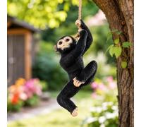Garden Mile® Estatuas de jardín de resina de animales de mono oscilante, para exteriores, interiores, árboles, decoración del hogar, idea de regalo novedosa para jardín, césped, patio, porche,