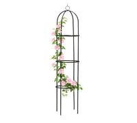 Garden Mile Grande 2M Negro De Metal Jardín Obelisco Resistente Fuerte Tubular Planta Carcasa para Rosas, Escalada Plantas Soporte Estructura Decoración Jardín