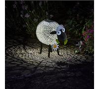 Garden Mile Ovejas iluminadas con energía solar para exteriores, luces LED de jardín o patio, luces solares novedosas para jardín, adornos de animales LED para decoración (oveja)
