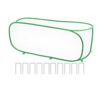 Garden Net Cover Raised Bed Plant Protector with 10 Ground Stakes Metal Frame Polyester Mesh Bird Barrier Vegetable Fruit Crop Protection 119x60x60cm Outdoor Gardening