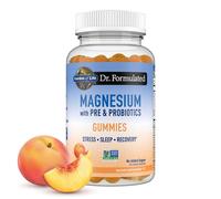 garden of life - dr. formulated magnesium with pre & probiotics gummies - 60 gomitas, melocotón