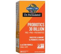 Garden of Life Dr. Formulated Once Daily 3 en 1 Probióticos completos, prebióticos y postbióticos - Suplemento pre+ PRO + postestbiótico para la salud digestiva e inmunológica de adultos, 30 mil