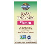 garden of life - enzimas crudas para mujeres - 90 vcaps