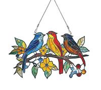Garden Ornaments, Window Decorations, Hand Painted Bird Window Ornament, Decorative Acrylic Bird Decorations, Home Decor for Garden, Present, Indoor, Outdoor, 20 x 12 x 0.5 cm