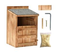 Garden Owl House - Wooden Outdoor Bird Shelter & Nesting Box